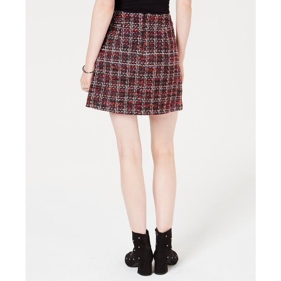 Maison Jules Tweed Mini Skirt, Purple, Size M - Picture 2 of 6